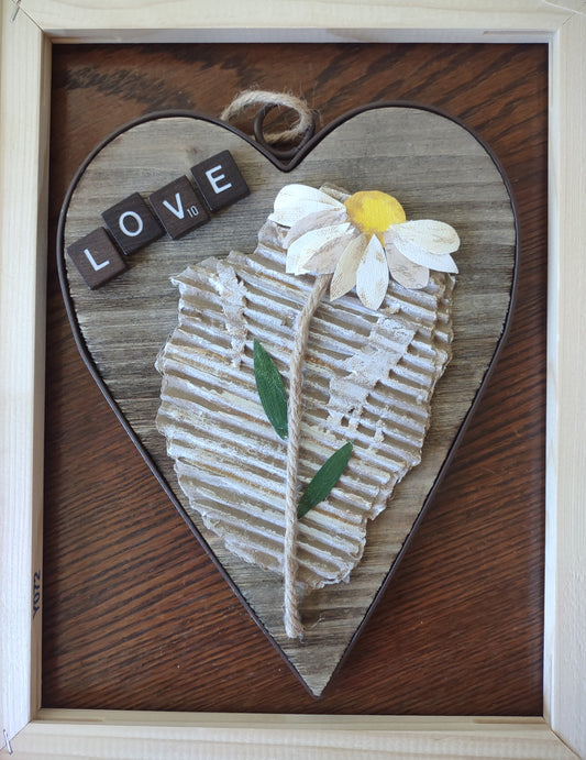 Recycled Heart Wall Hanger