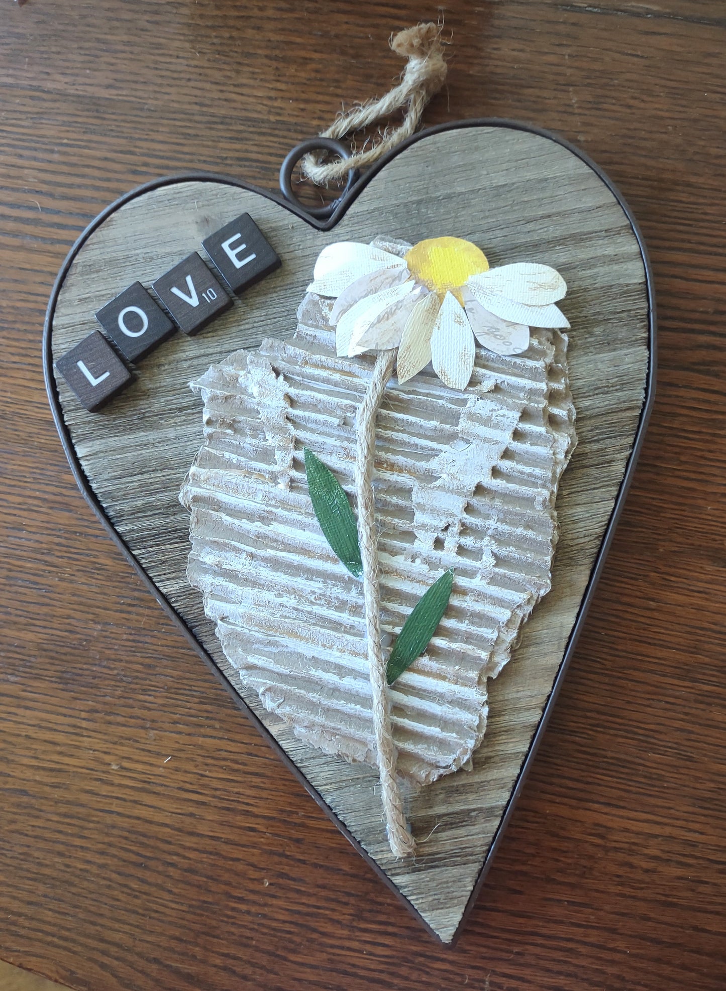 Recycled Heart Wall Hanger