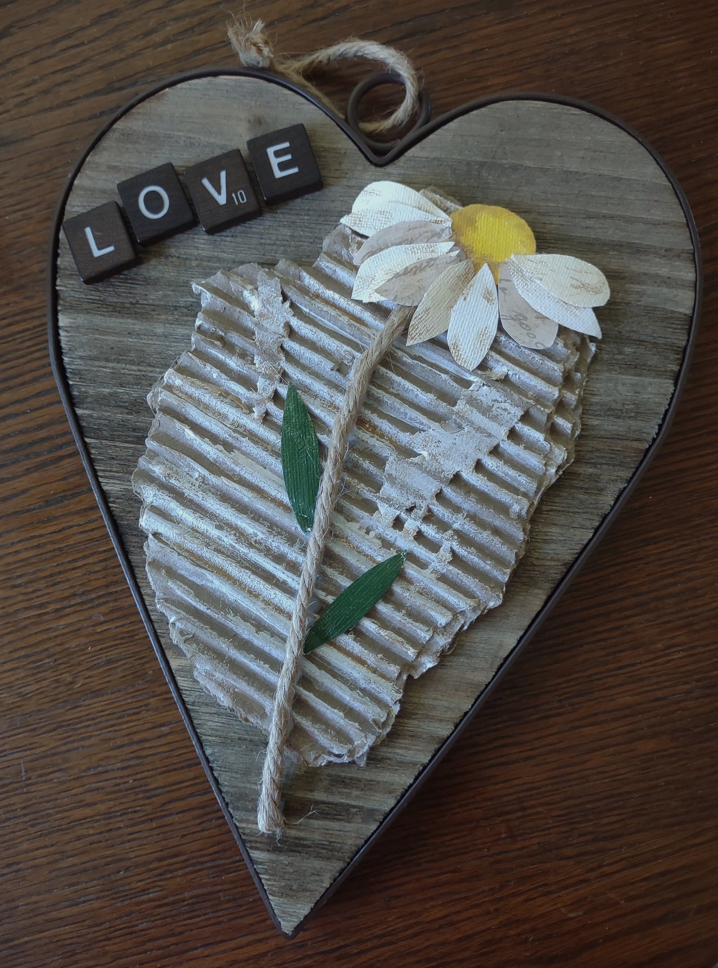 Recycled Heart Wall Hanger